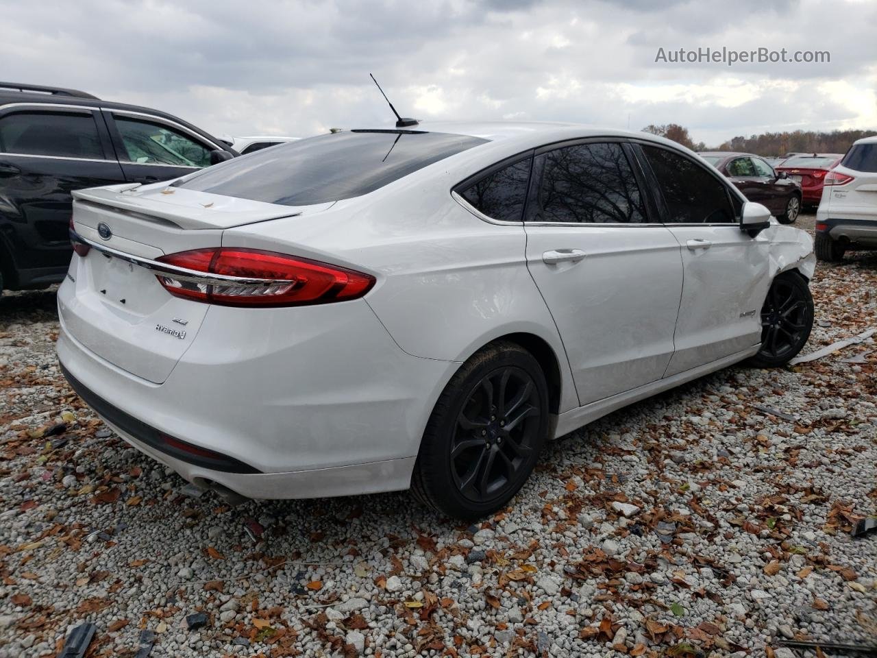 2018 Ford Fusion Se Hybrid Белый vin: 3FA6P0LU8JR248900