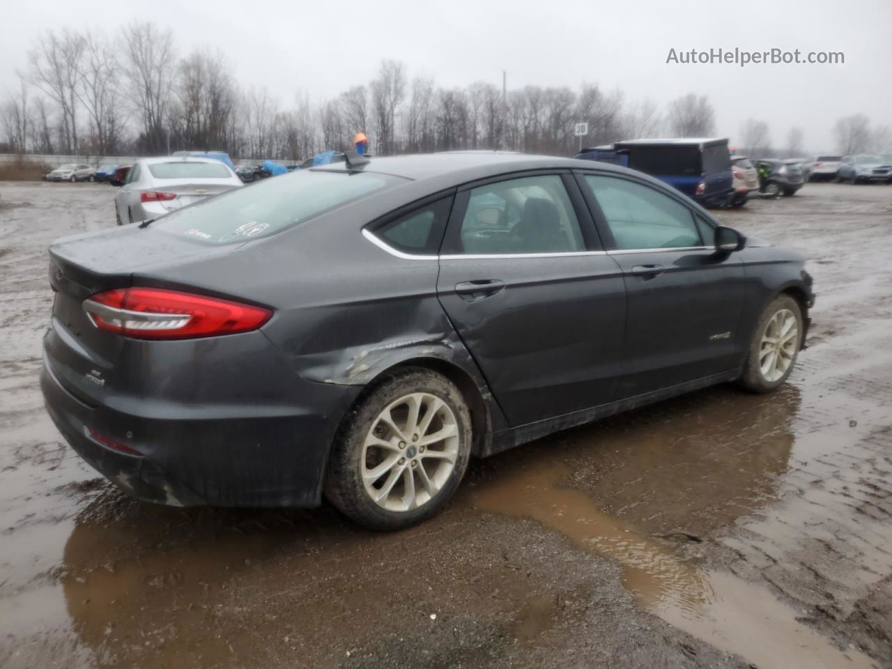 2019 Ford Fusion Se Угольный vin: 3FA6P0LU8KR131237