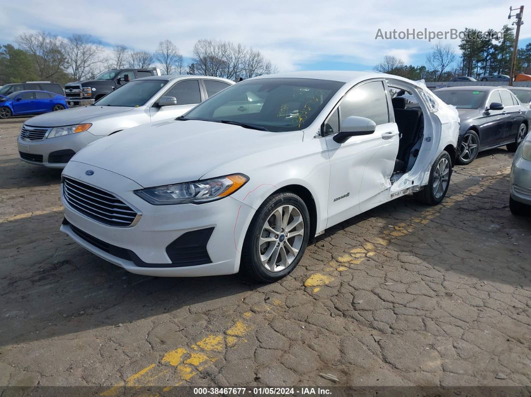 2019 Ford Fusion Hybrid Se White vin: 3FA6P0LU8KR137507