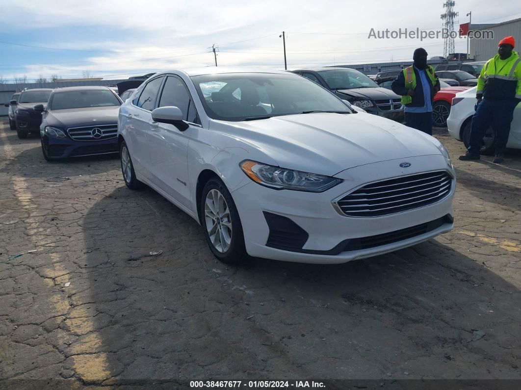 2019 Ford Fusion Hybrid Se White vin: 3FA6P0LU8KR137507