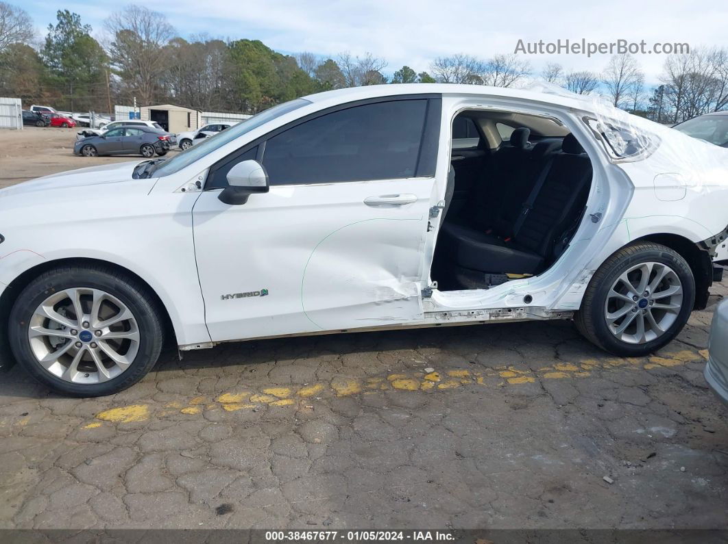 2019 Ford Fusion Hybrid Se White vin: 3FA6P0LU8KR137507