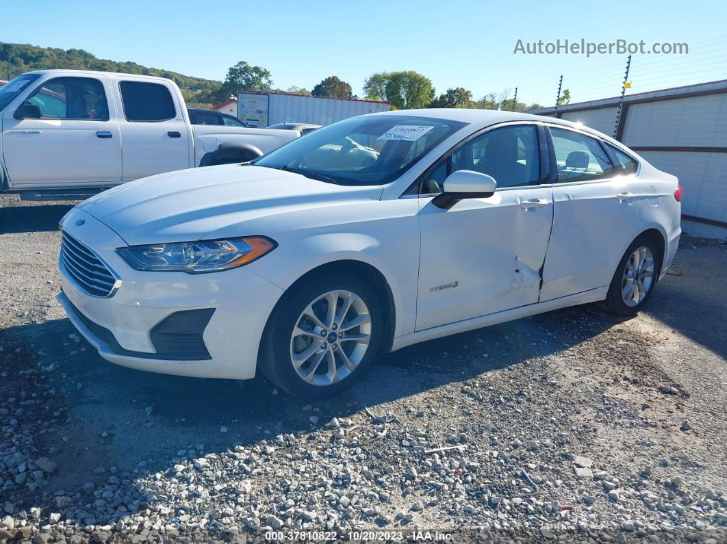 2019 Ford Fusion Hybrid Se White vin: 3FA6P0LU8KR138706