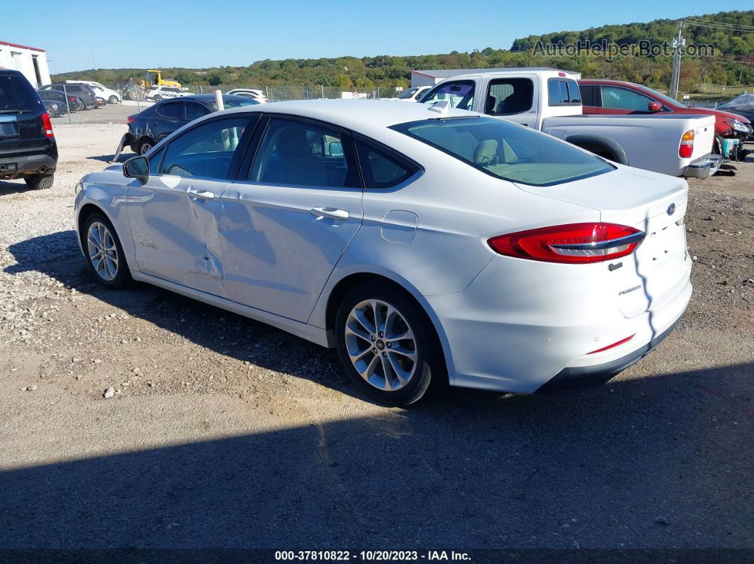 2019 Ford Fusion Hybrid Se White vin: 3FA6P0LU8KR138706