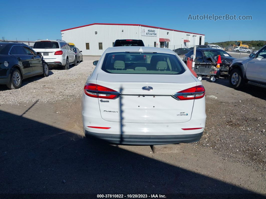 2019 Ford Fusion Hybrid Se White vin: 3FA6P0LU8KR138706