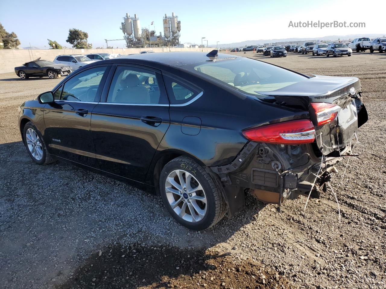 2019 Ford Fusion Se Black vin: 3FA6P0LU8KR188439