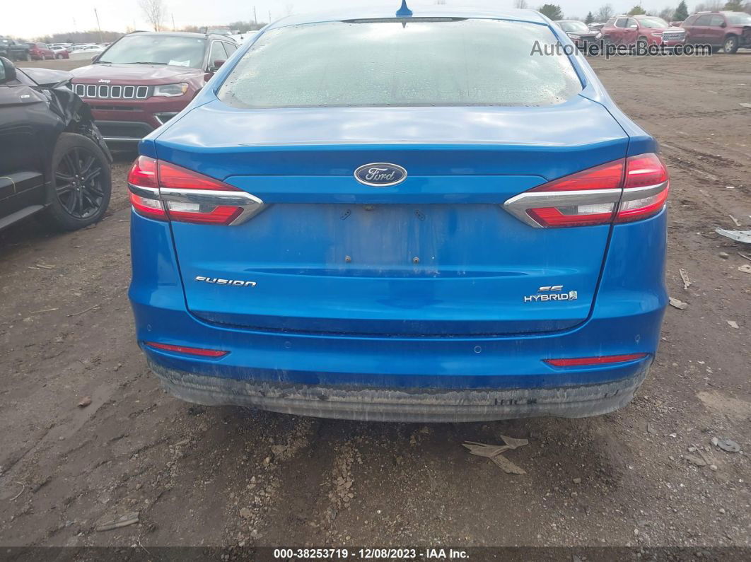 2019 Ford Fusion Hybrid Se Синий vin: 3FA6P0LU8KR197982