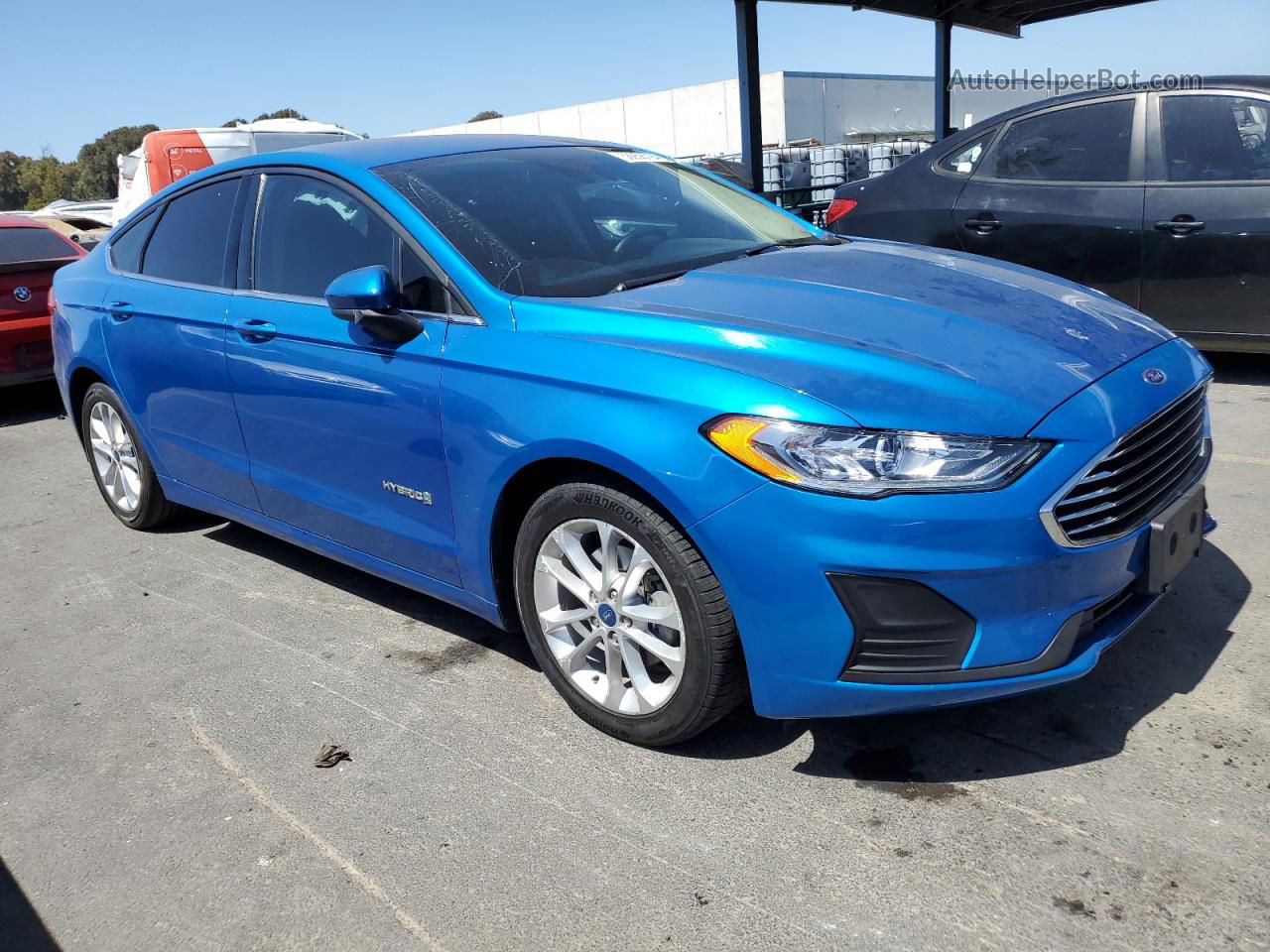 2019 Ford Fusion Se Blue vin: 3FA6P0LU8KR201903