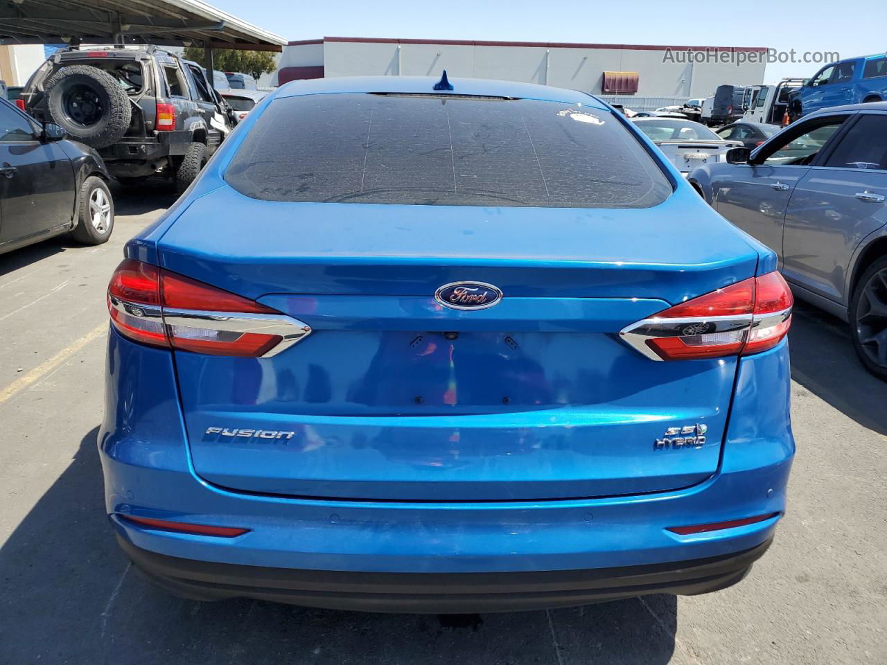 2019 Ford Fusion Se Blue vin: 3FA6P0LU8KR201903