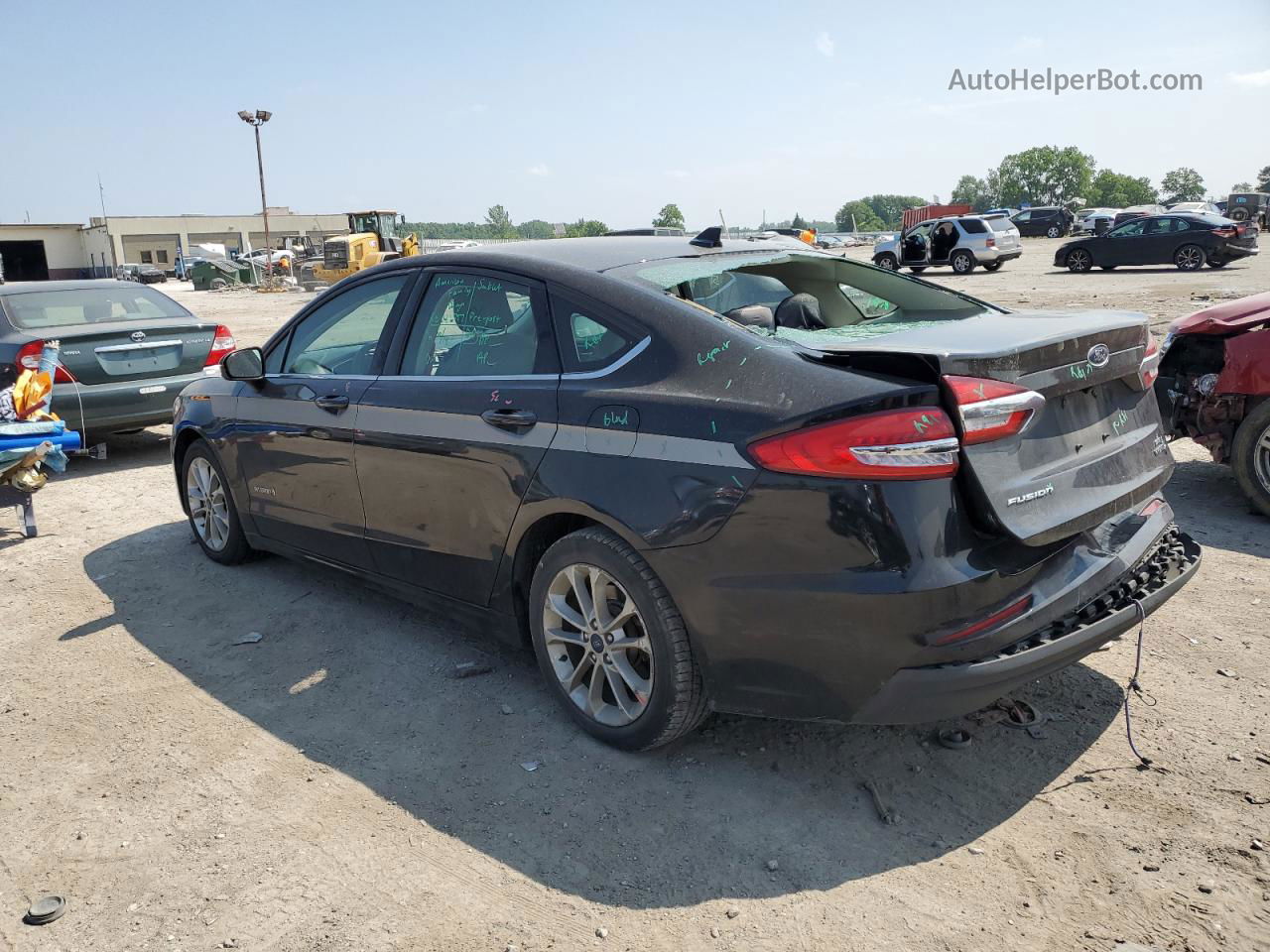 2019 Ford Fusion Se Black vin: 3FA6P0LU8KR204784