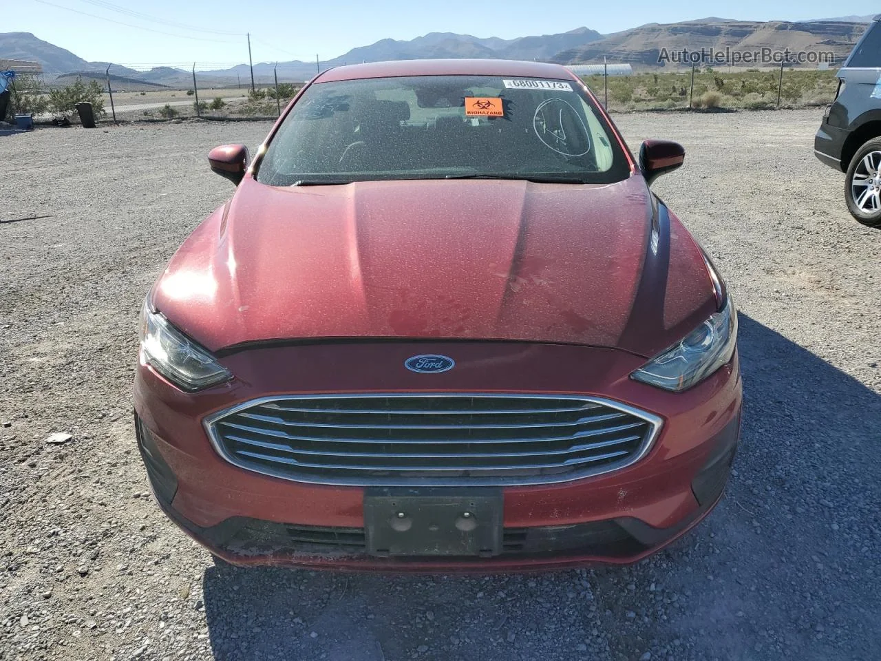 2019 Ford Fusion Se Red vin: 3FA6P0LU8KR220435