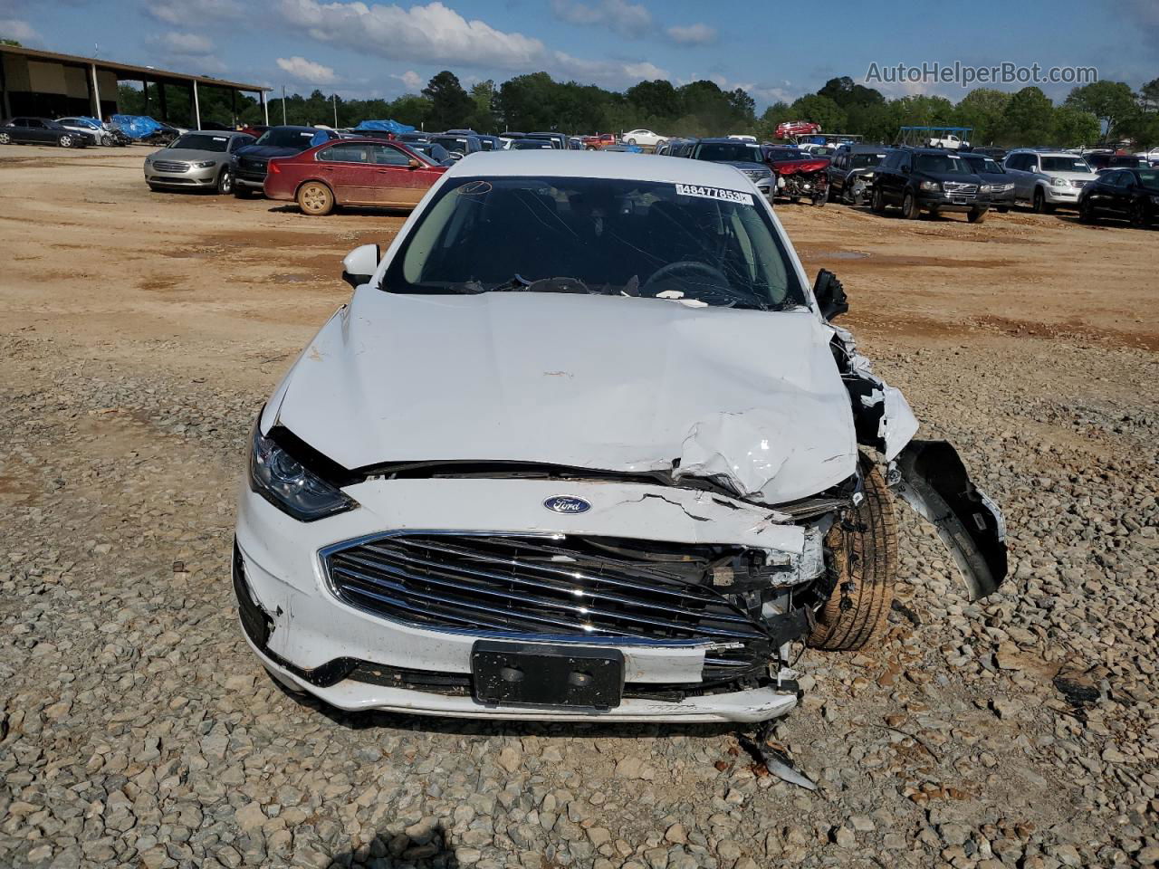 2020 Ford Fusion Se White vin: 3FA6P0LU8LR195733