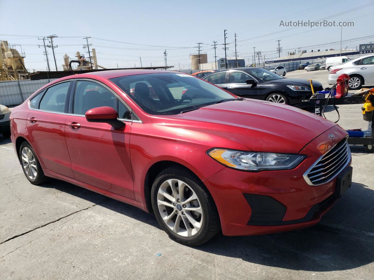 2020 Ford Fusion Se Red vin: 3FA6P0LU8LR222025