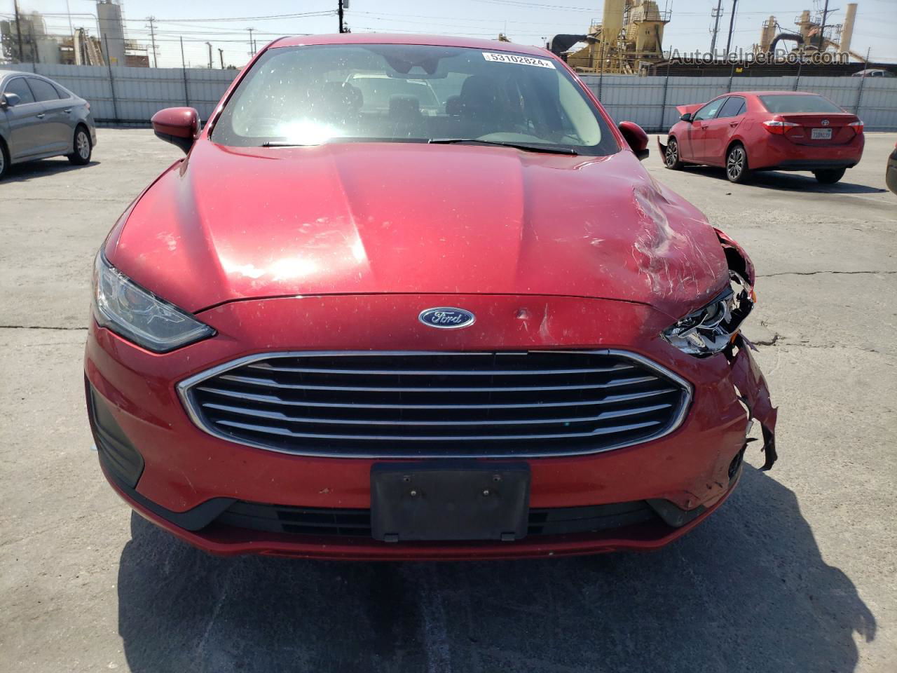 2020 Ford Fusion Se Red vin: 3FA6P0LU8LR222025