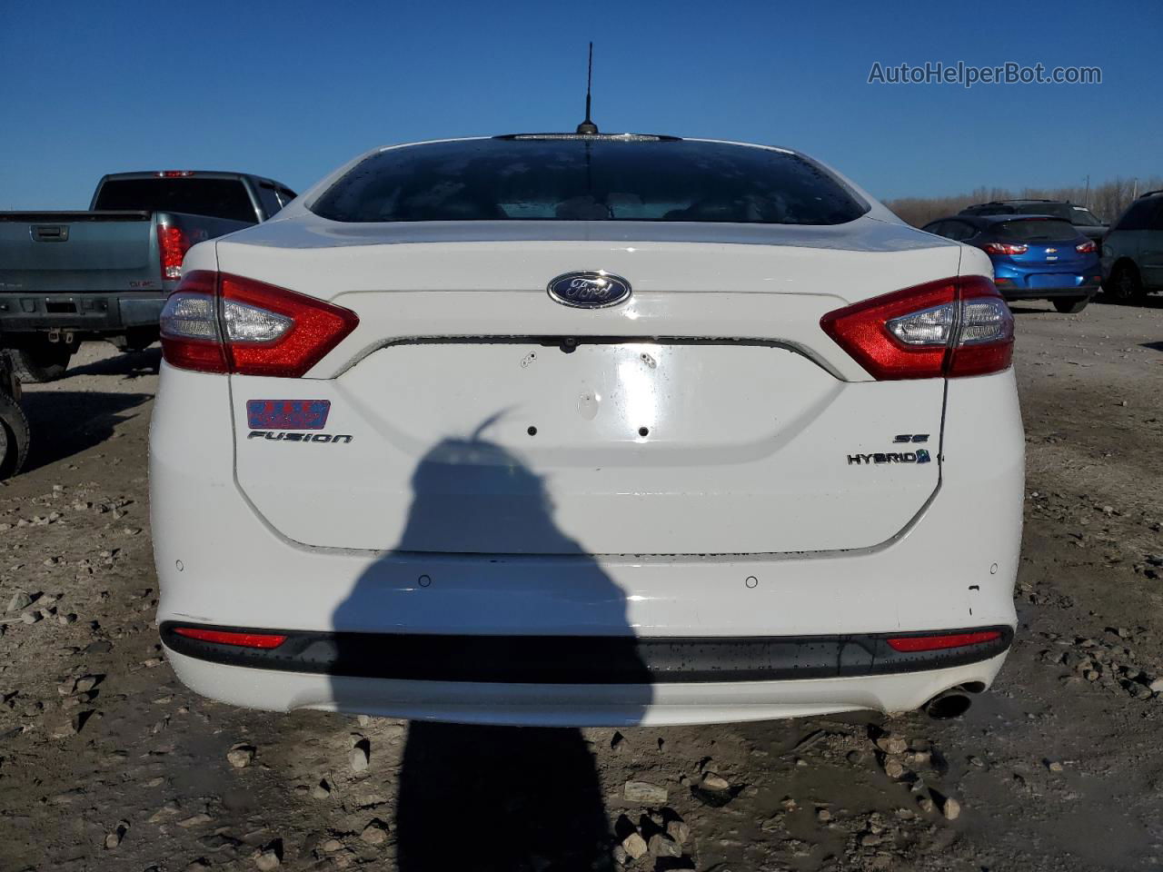 2013 Ford Fusion Se Hybrid White vin: 3FA6P0LU9DR357399