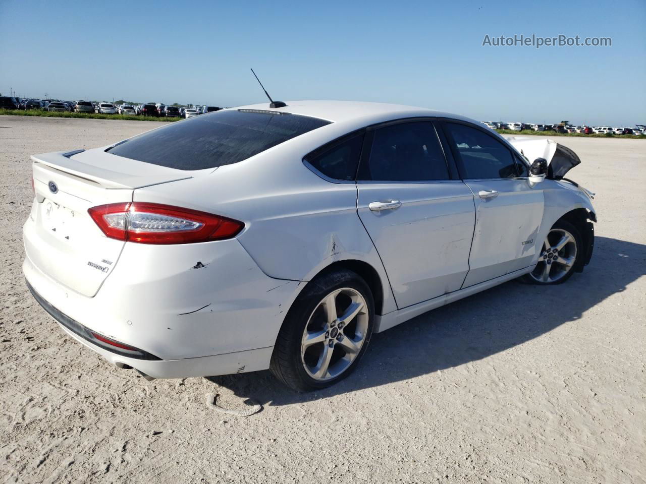 2014 Ford Fusion Se Hybrid White vin: 3FA6P0LU9ER198790