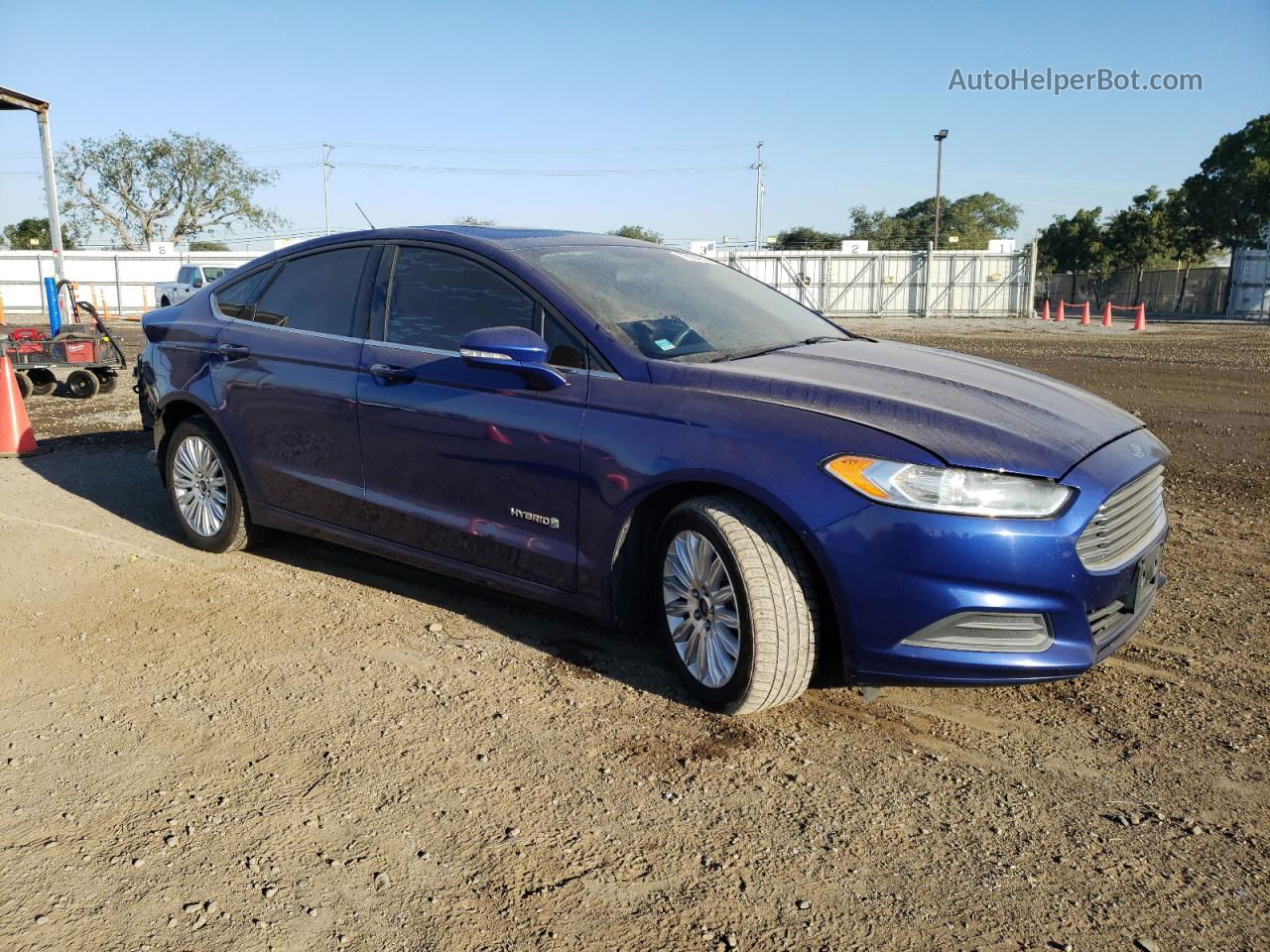 2014 Ford Fusion Se Hybrid Синий vin: 3FA6P0LU9ER347540