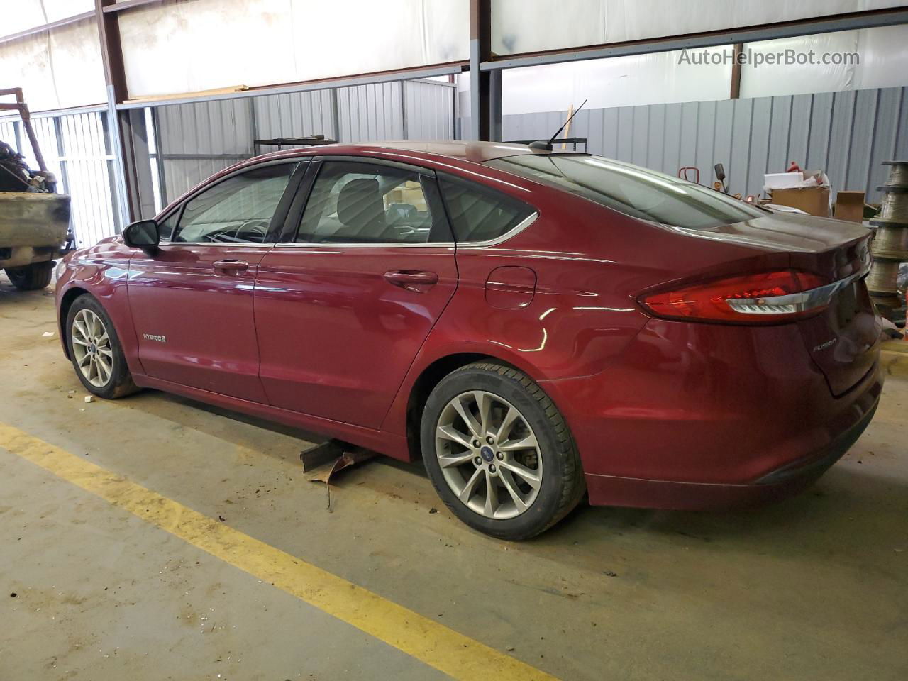 2017 Ford Fusion Se Hybrid Burgundy vin: 3FA6P0LU9HR286274