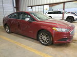 2017 Ford Fusion Se Hybrid Burgundy vin: 3FA6P0LU9HR286274