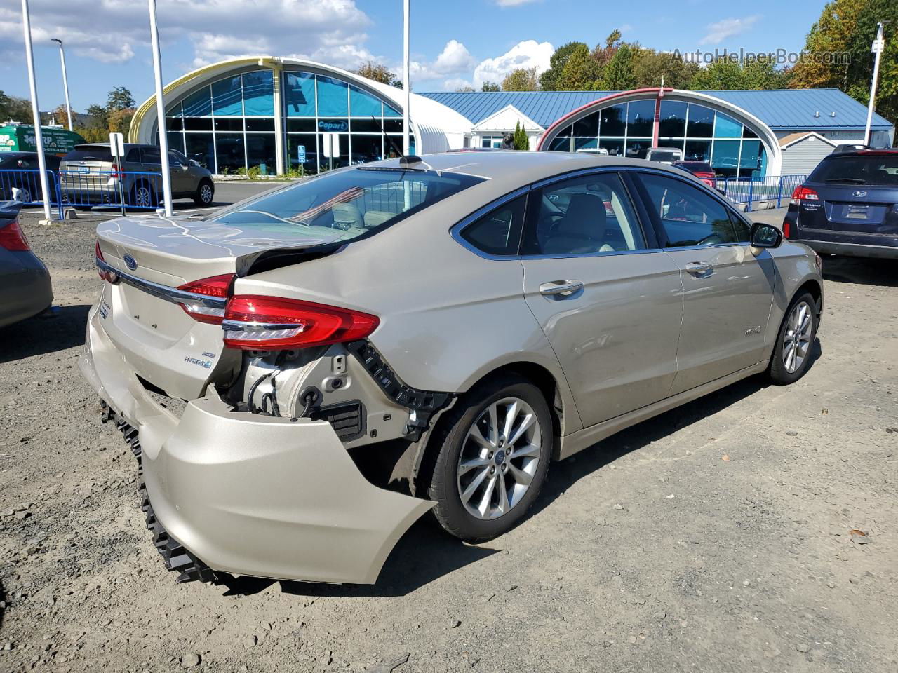 2017 Ford Fusion Se Hybrid Желто-коричневый vin: 3FA6P0LU9HR303476