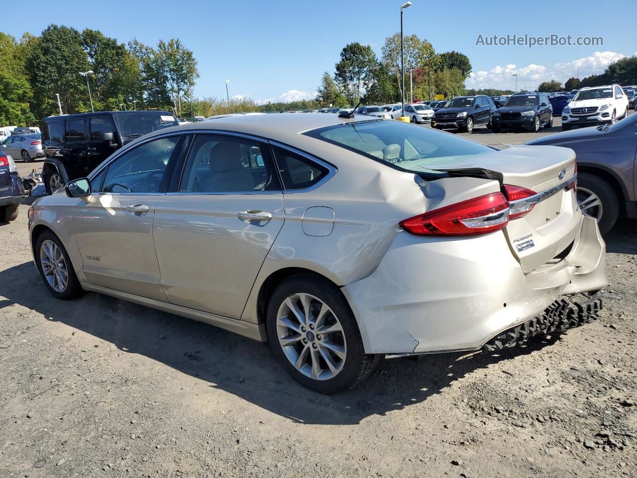 2017 Ford Fusion Se Hybrid Tan vin: 3FA6P0LU9HR303476