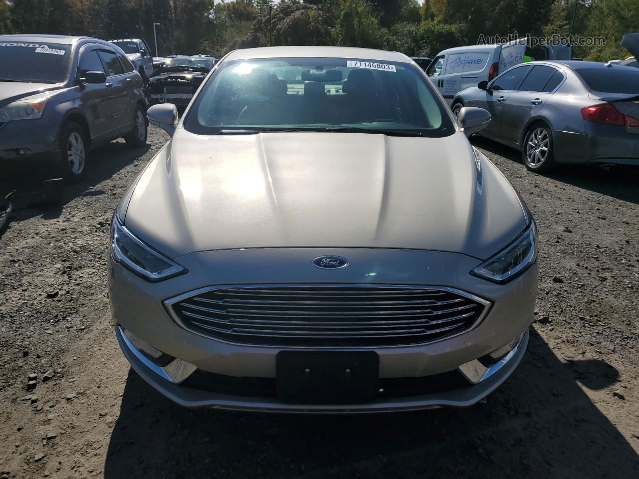 2017 Ford Fusion Se Hybrid Tan vin: 3FA6P0LU9HR303476