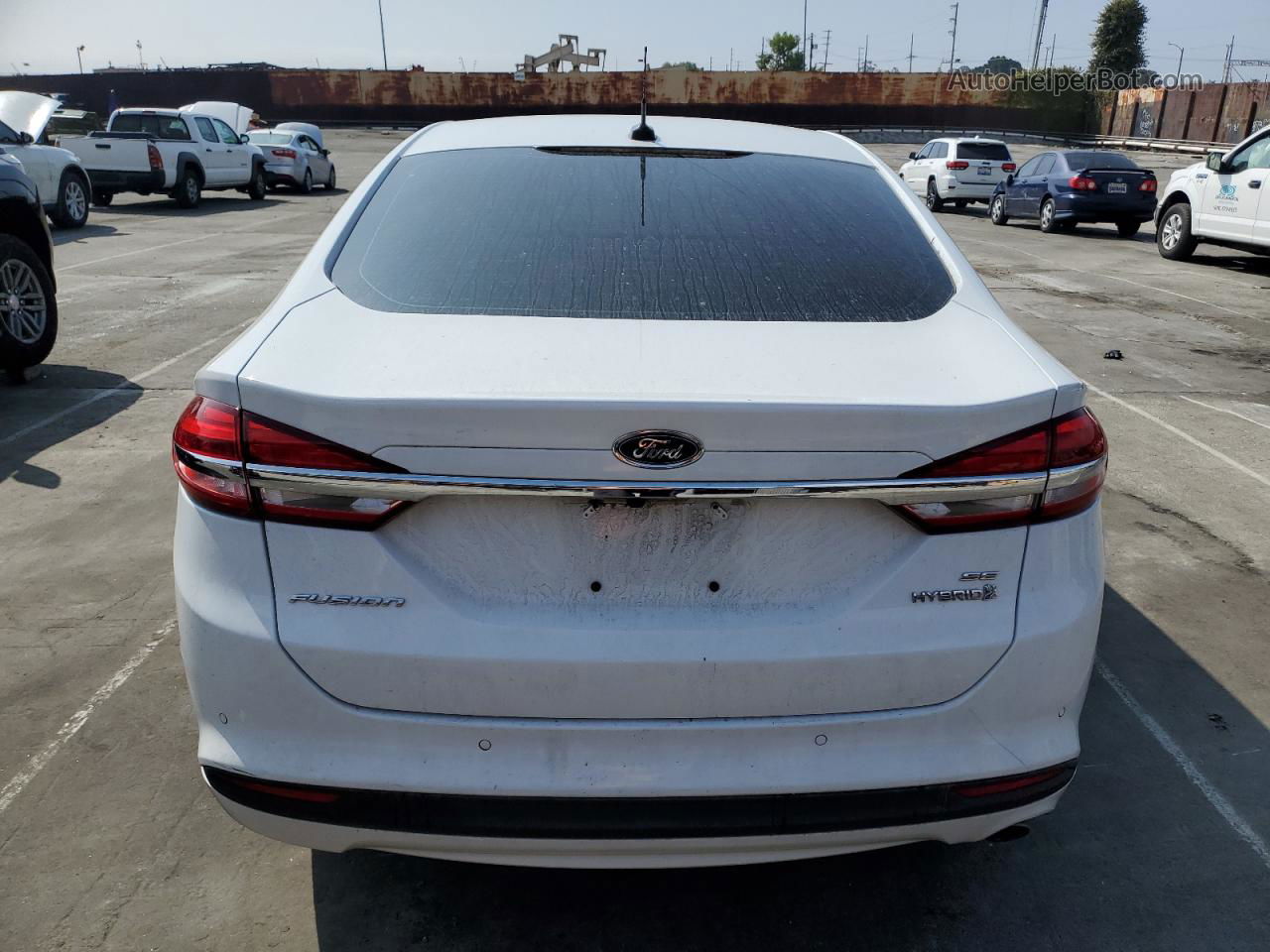 2017 Ford Fusion Se Hybrid White vin: 3FA6P0LU9HR344707