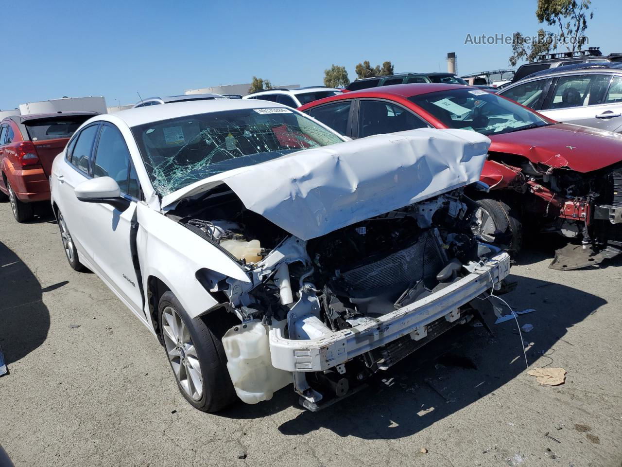 2017 Ford Fusion Se Hybrid White vin: 3FA6P0LU9HR355156