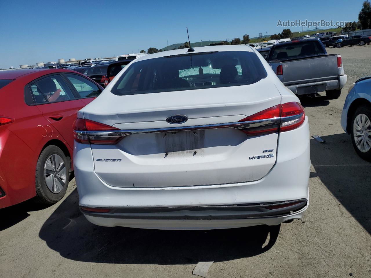 2017 Ford Fusion Se Hybrid White vin: 3FA6P0LU9HR355156