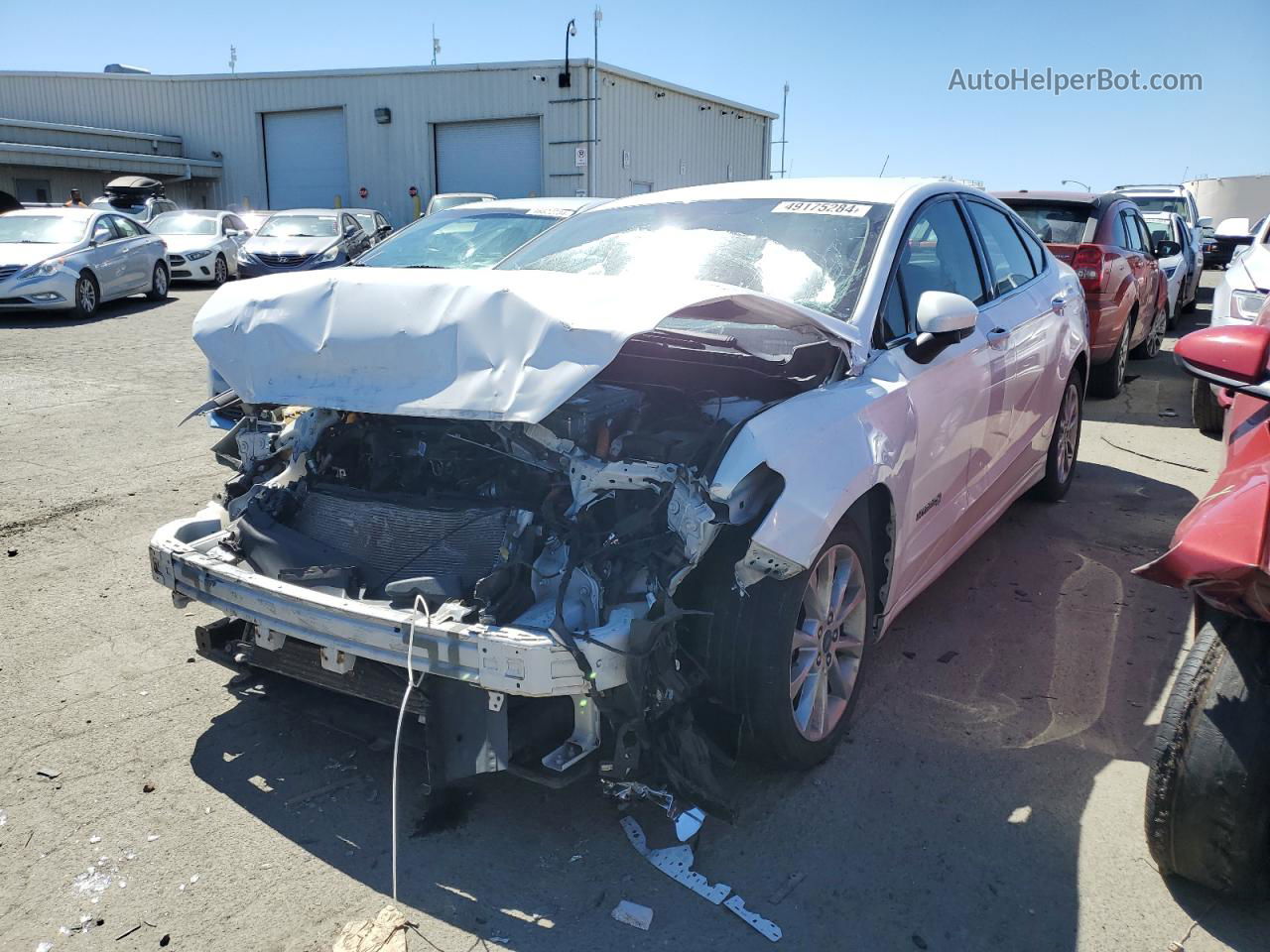 2017 Ford Fusion Se Hybrid White vin: 3FA6P0LU9HR355156