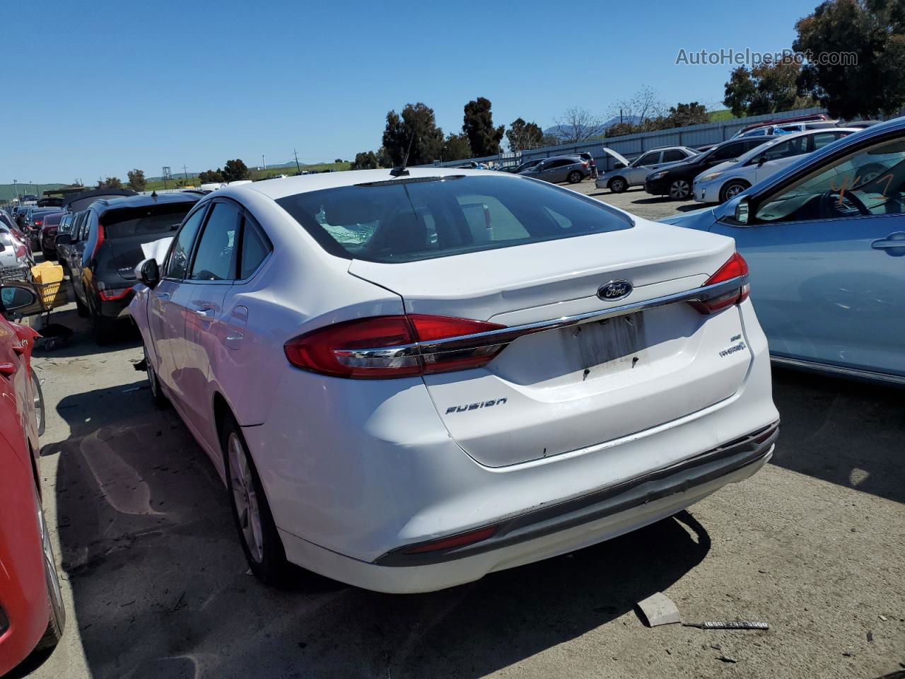 2017 Ford Fusion Se Hybrid White vin: 3FA6P0LU9HR355156