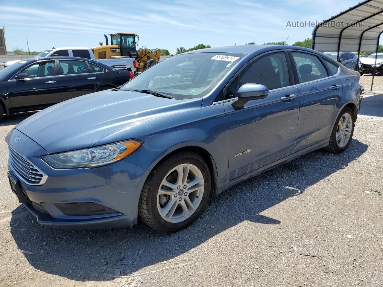 2018 Ford Fusion Se Hybrid Синий vin: 3FA6P0LU9JR138485