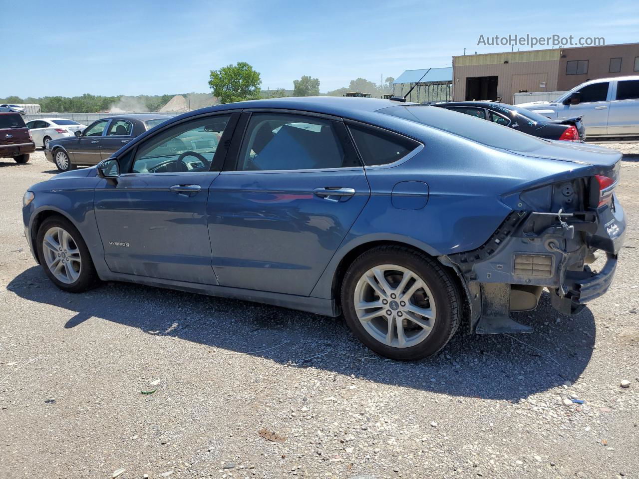 2018 Ford Fusion Se Hybrid Blue vin: 3FA6P0LU9JR138485