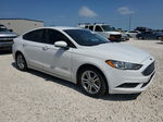 2018 Ford Fusion Se Hybrid White vin: 3FA6P0LU9JR172295