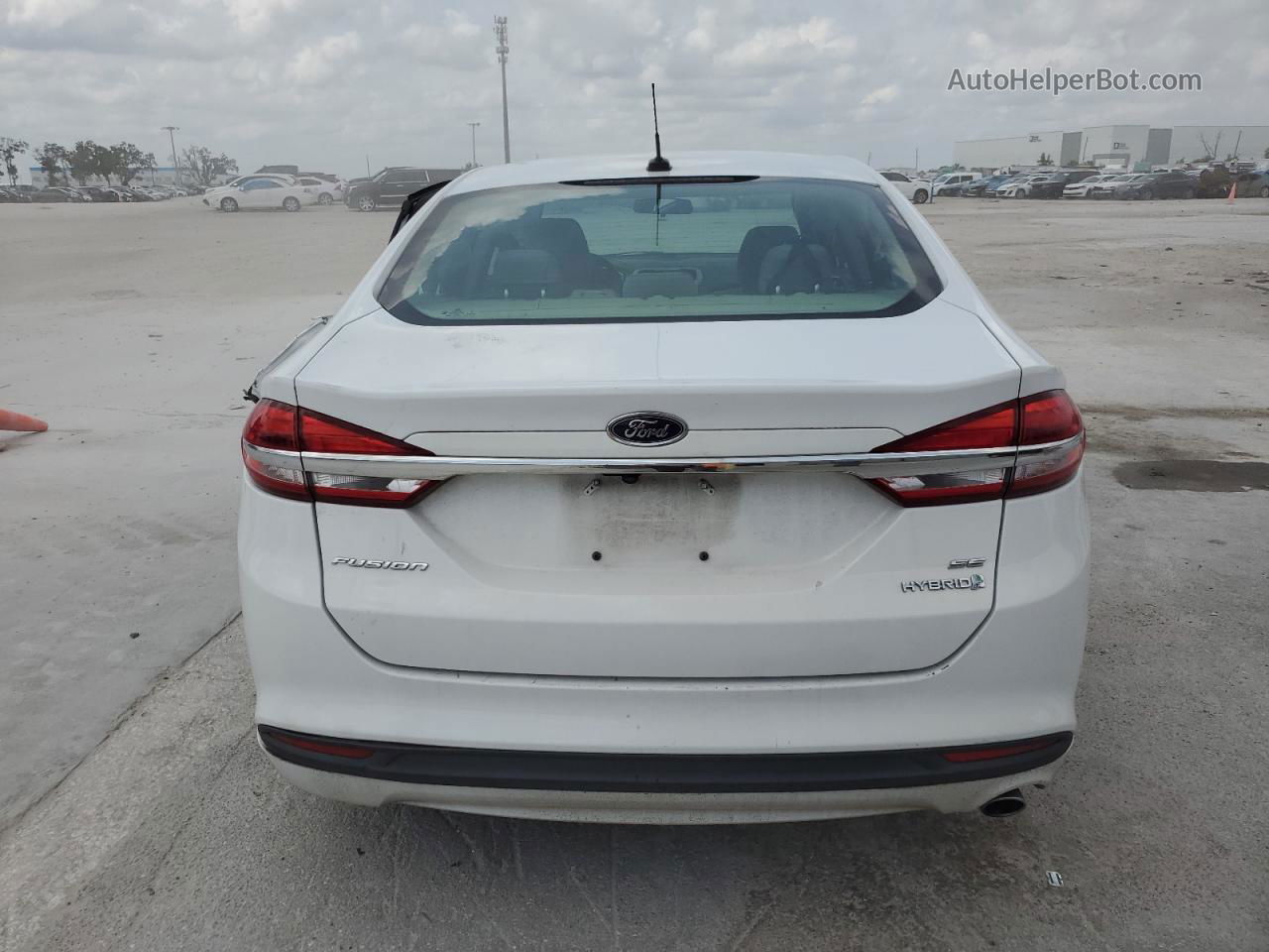 2018 Ford Fusion Se Hybrid White vin: 3FA6P0LU9JR188027