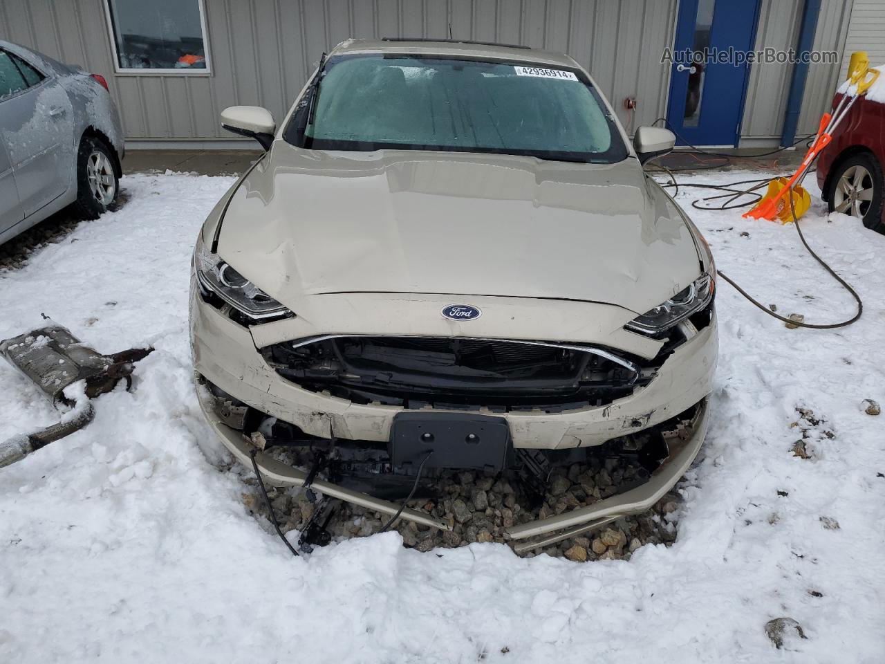 2018 Ford Fusion Se Hybrid Beige vin: 3FA6P0LU9JR274129