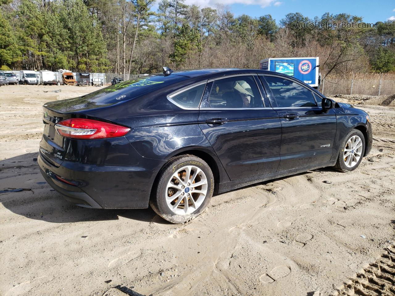 2019 Ford Fusion Se Black vin: 3FA6P0LU9KR112485