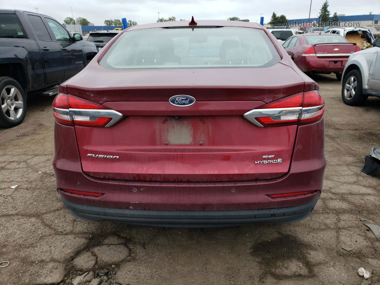 2019 Ford Fusion Se Красный vin: 3FA6P0LU9KR113023