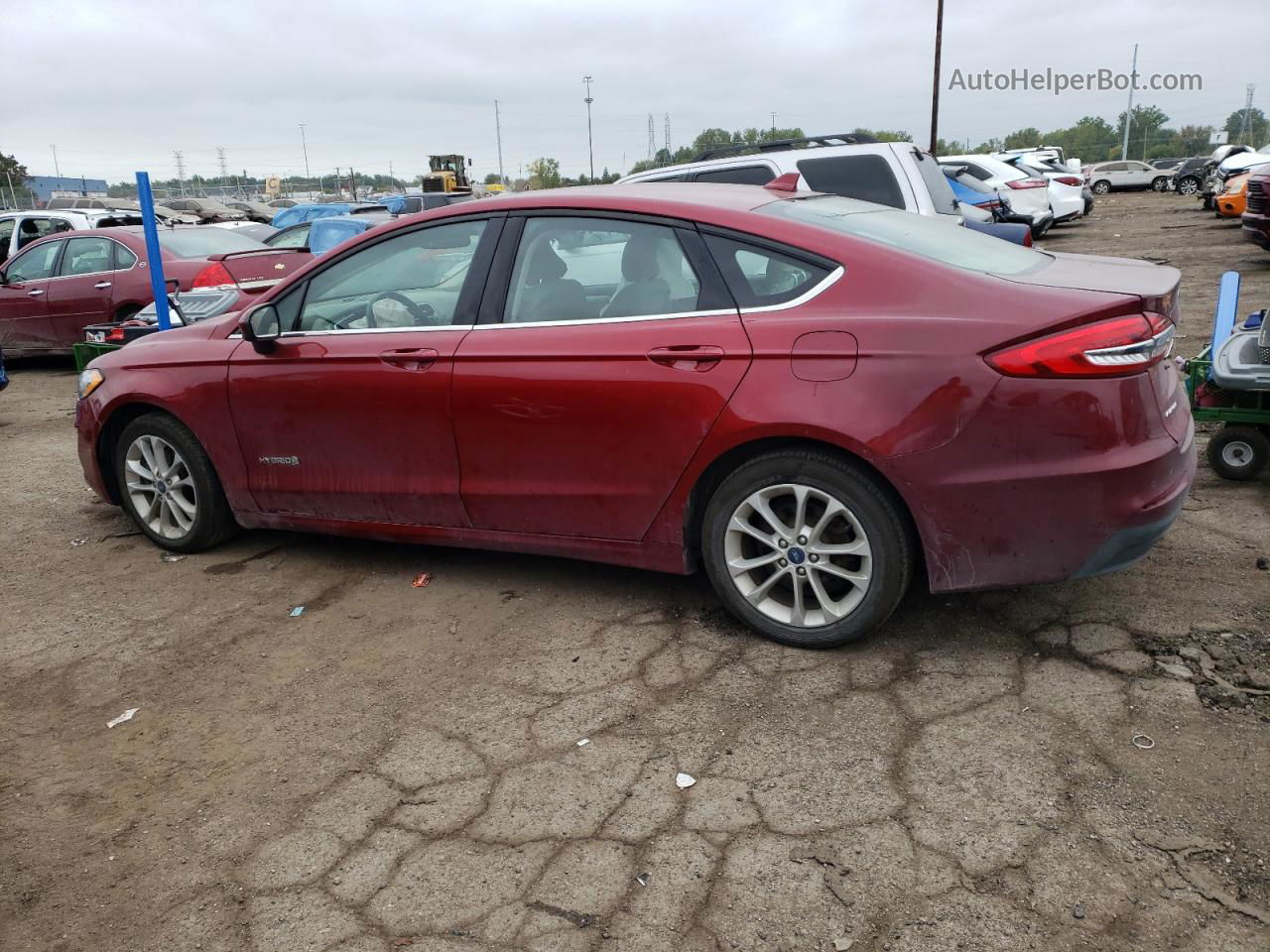 2019 Ford Fusion Se Red vin: 3FA6P0LU9KR113023