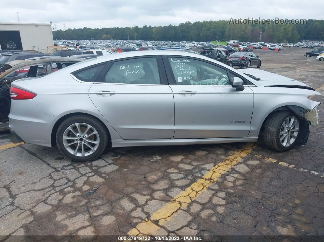 2019 Ford Fusion Hybrid Se Silver vin: 3FA6P0LU9KR118254