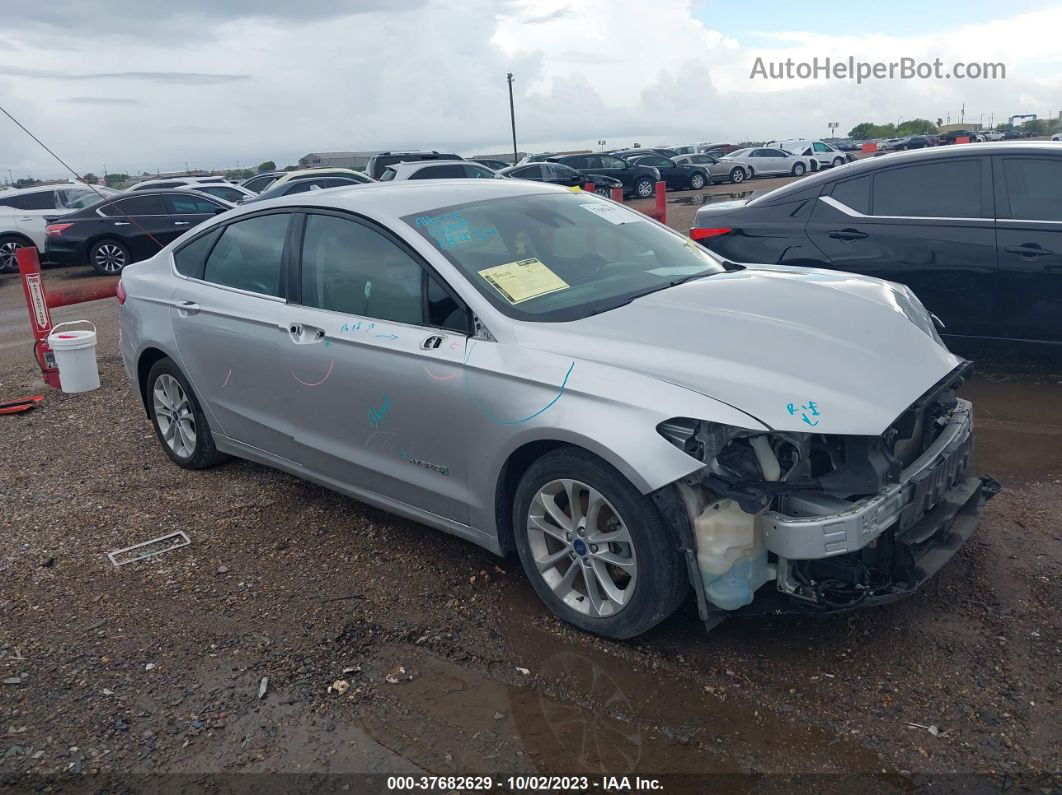 2019 Ford Fusion Hybrid Se Silver vin: 3FA6P0LU9KR141386