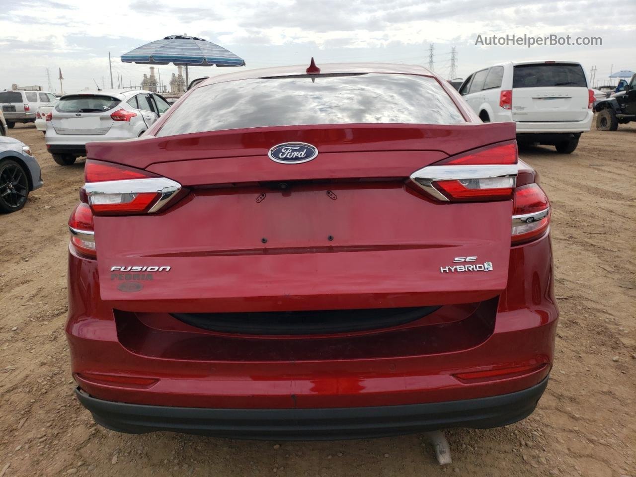 2019 Ford Fusion Se Red vin: 3FA6P0LU9KR154767