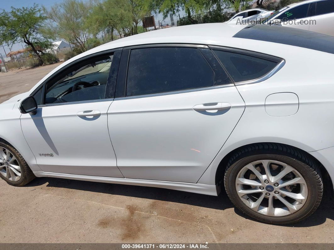 2019 Ford Fusion Hybrid Se White vin: 3FA6P0LU9KR188949