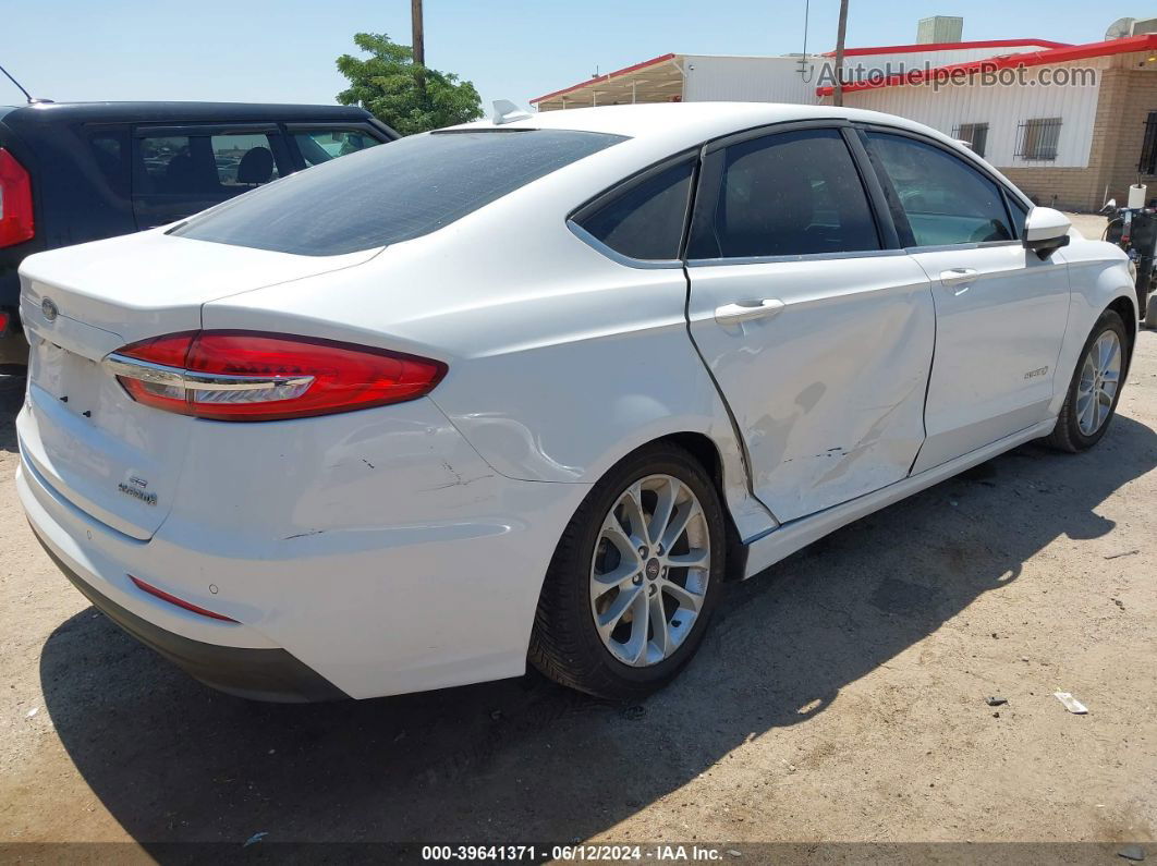 2019 Ford Fusion Hybrid Se White vin: 3FA6P0LU9KR188949