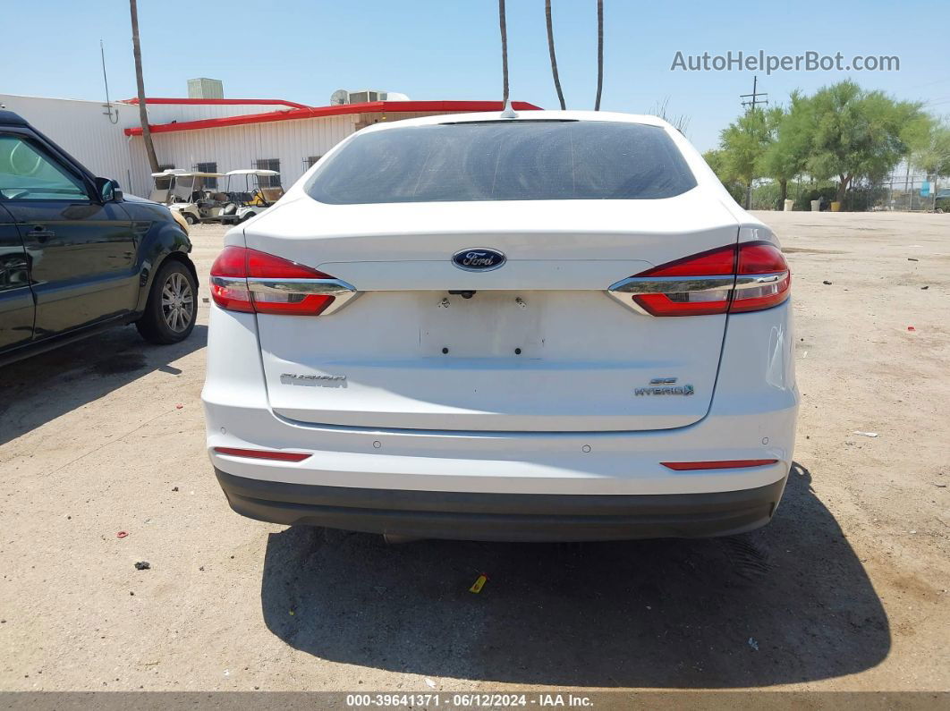 2019 Ford Fusion Hybrid Se White vin: 3FA6P0LU9KR188949