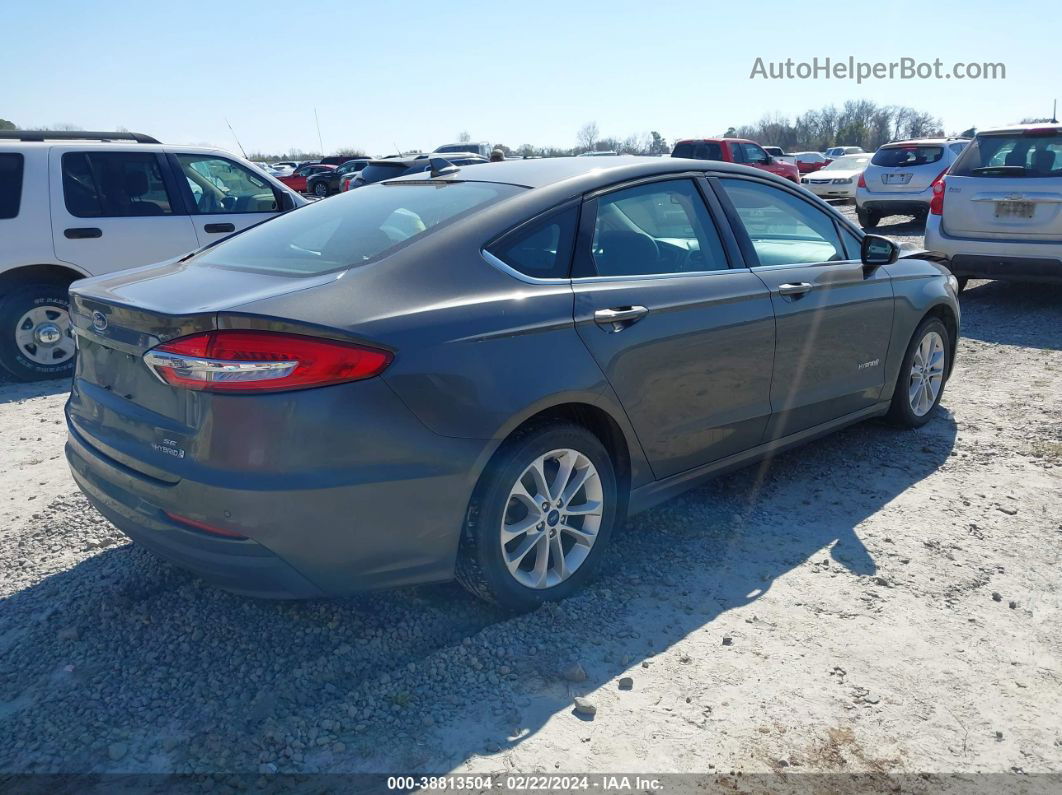 2019 Ford Fusion Hybrid Se Gray vin: 3FA6P0LU9KR261804