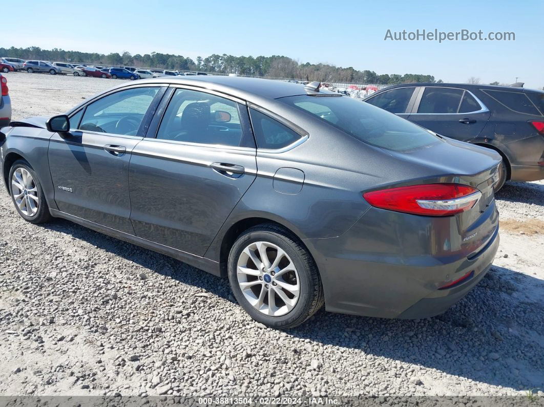 2019 Ford Fusion Hybrid Se Gray vin: 3FA6P0LU9KR261804