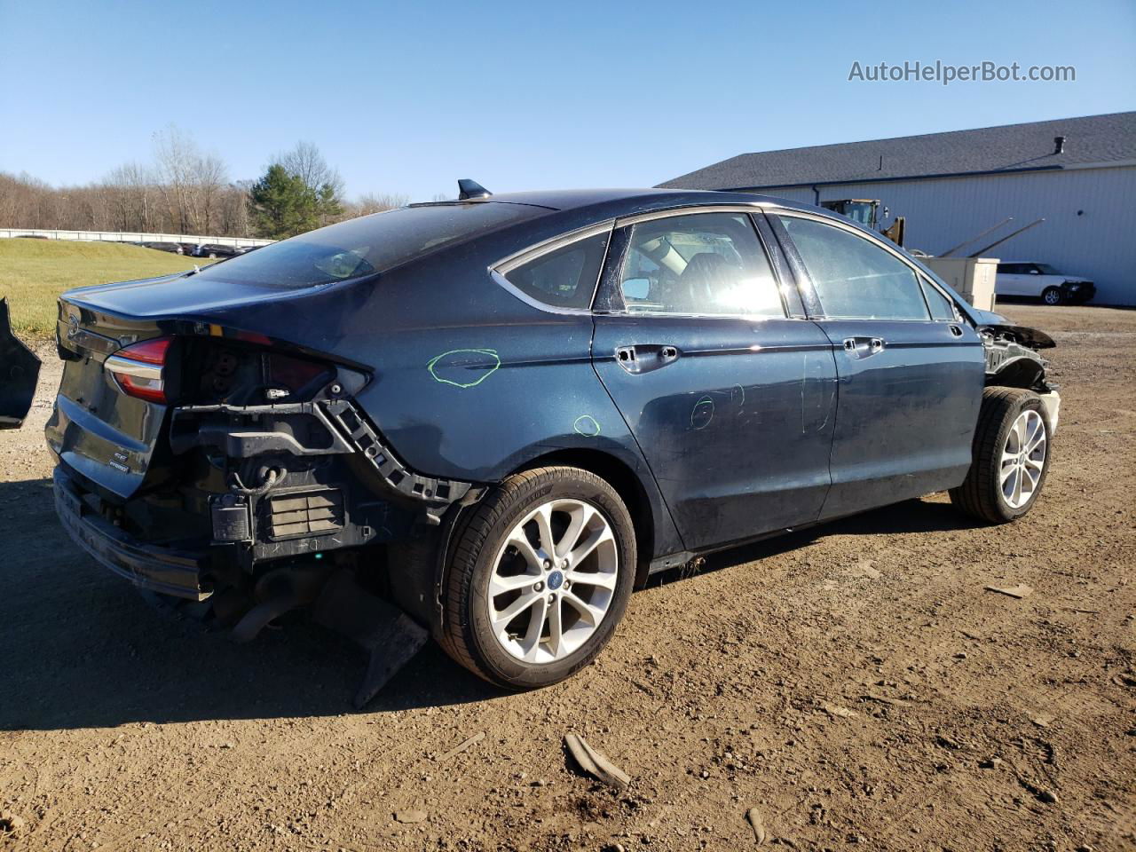 2020 Ford Fusion Se Синий vin: 3FA6P0LU9LR163518