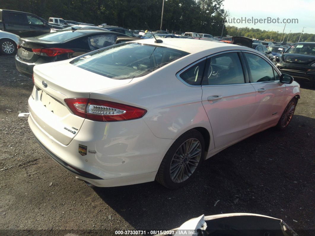 2013 Ford Fusion Se Hybrid White vin: 3FA6P0LUXDR189014