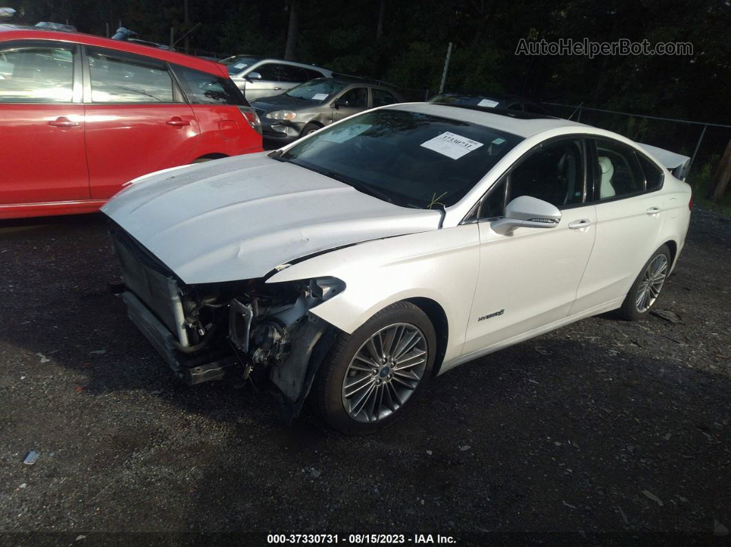 2013 Ford Fusion Se Hybrid White vin: 3FA6P0LUXDR189014