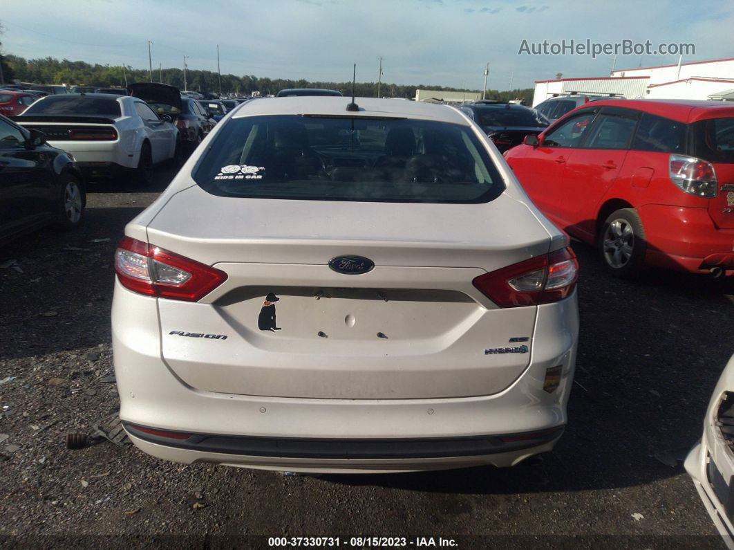 2013 Ford Fusion Se Hybrid Белый vin: 3FA6P0LUXDR189014